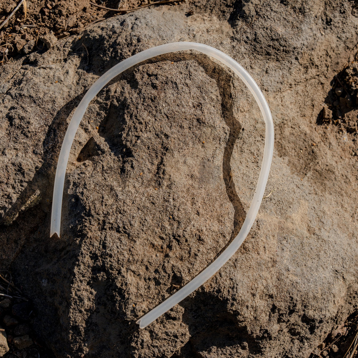 Spare hose on a rock
