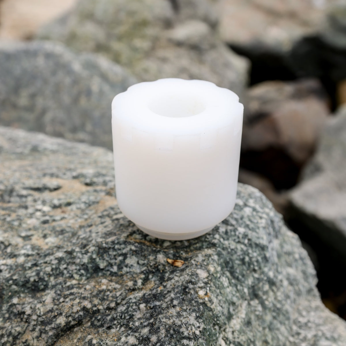 Swiss Link adapter on a rock